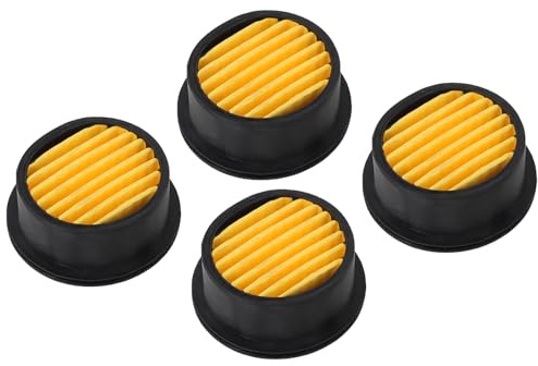 4Pcs Air Compressor Muffler Filter Elements Plastic Silencer for Vacuum Cleaner Pump Noise Reduction Black 6X2.5Cm