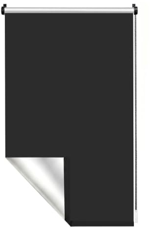 Sekey Verdunkelungsrollo ohne Bohren verdunkelnd Rollo Seitenzugrollo Hitzeschutz Sichtschutz und Sonnenschutz Wandmontage Deckenmontage Klemmrollo für Fenster & Tür 60x130cm