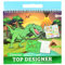 Toi-Toys TOP Designer Stickerbuch Dinosaurier - Skizzenbuch - Dino Bastelbuch mit Schablonen und Aufklebern - ab 6 Jahren
