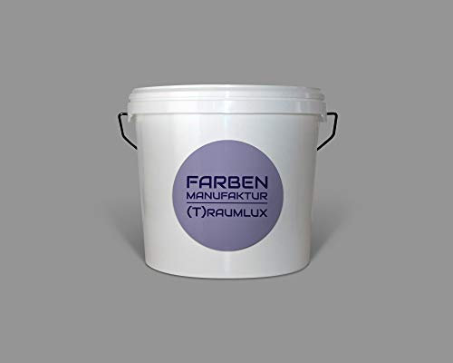 Farben Manufaktur Latexfarbe Traumlux matte Dispersionsfarbe Wandfarbe in trendigen Farbtönen (5L, dezentes weiß grau)
