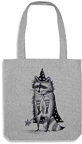 Ligarti Tasche I nachhaltiger Jutebeutel bedruckt I hochwertige stabile Einkaufstasche | (Zaubär (grau))