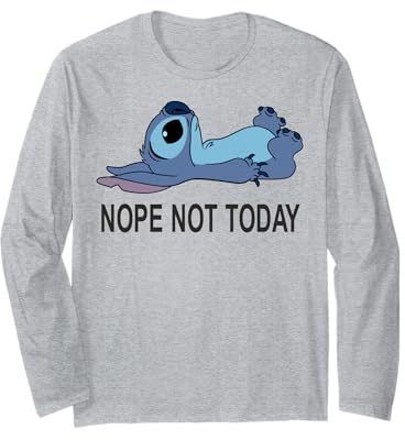Disney Lilo & Stitch Nope Not Today Manche Longue