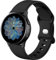 Mastten Silikon Armband kompatibel mit Samsung Galaxy Watch 4 5 6 7 Active 2 40mm 44mm, 20mm Sport Band Doppelloch-Schnalle Armbänder für Galaxy Watch FE/4 6 Classic/5 Pro, Schwarz