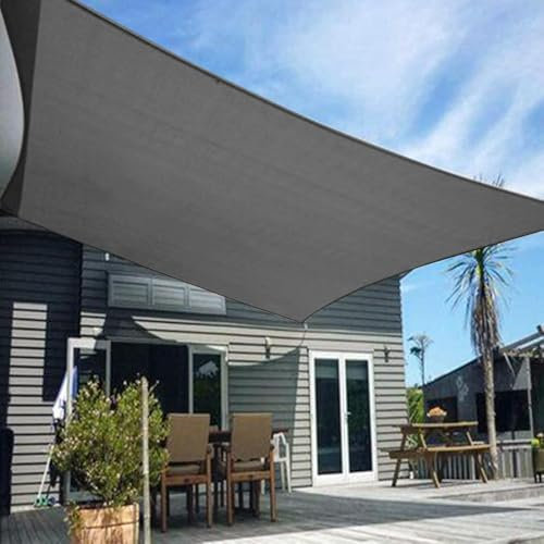 HENG FENG Toldo Vela de Sombra HDPE Rectangular 4x5m Protección Rayos UV Resistente Transpirable para Terraza Patio Exterior Jardín Color Antracita