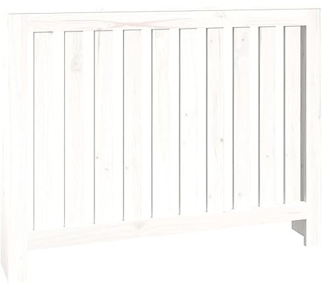 vidaXL Solid Wood Pine Radiator Cover White Heating Cabinet