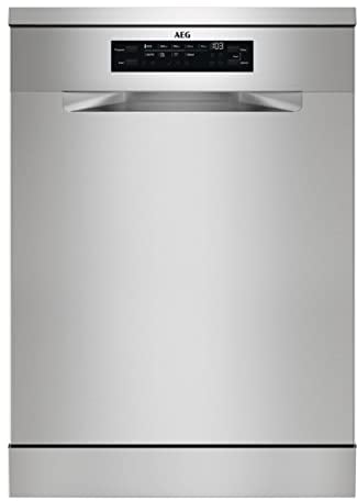 AEG 7000 Series Dishwasher FFB73727PM, MaxiFlex SatelliteClean Glasscare Freestanding Dishwasher, 60 cm, 15 place settings, QuickLift, AirDry, Energy Class D, Stainless Steel