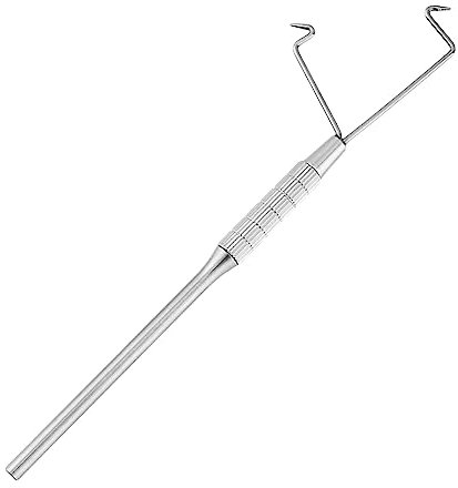 SUPERFINDINGS Attrezzi per Legare La Pesca A Mosca in Acciaio Inossidabile e Ottone Kit per Legare Mosche in Platino Finitore A Frusta per Nodi da 128x27x6mm con Supporto per Filo della Bobina