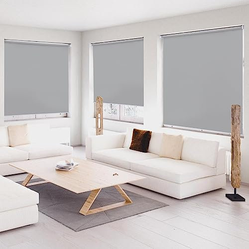 Ansobea Senkrechtmarkise,140cm x 240cm Verdunklungsrollo Rollo,Verdunkelung Fensterrollo Tageslicht Sichtschutz mit Beschichtung,für Fenster & Türen