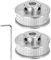 sourcing map 2Stk 2GT Umlenkrolle 60 Zähne 8mm Bohrung 40mm Durchm. Aluminum Zahnriemen mit 2mm Sechskant Schlüssel für 10mm Breite Gürtel 3D Drucker CNC Maschine Zubehör Silberton