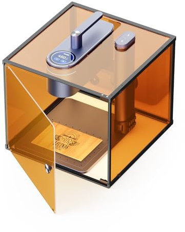 LaserPecker Lasegehäuse Schutzabdeckung für L4, Rundum-Schutzgehäuse mit Abluftventilator, gegen Rauch, Lärm Lichtfilter Augenschutz, 323 x 314 x 274 mm