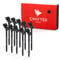 SWIFTEE Premium 10 Degree Golf Tees for Driver or Iron - Help Reduce Spin & Slice, Improve Distance & Precision (Pack of 10 Tees) (Black, 83mm)