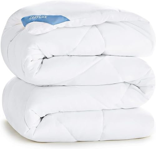 CozyLux Bettdecke 200x220cm für 4 Jahreszeiten, Steppdecke Mikrofaser 300gsm, Ganzjahresdecke Decke 220x200 cm Weiss, Super Weiche Zudecke Schlafdecke Atmungsaktive 200 x 220, Weiß