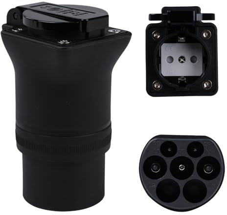 TKSE Adattatore di ricarica EV, adattatore 220V tipo 2 a Schuko, connettore di ricarica EV in termoplastica cavo di ricarica portatile 16A AC per veicoli ad energia nuova