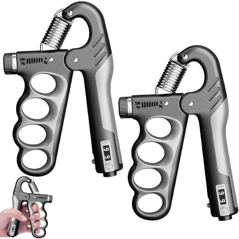 2 Unterarmtrainer Handtrainer Mit Zählfunktion Einstellbarer Widerstand 5-60 Kg Griffkraft Trainer Für Muskelaufbau Und Krafttraining