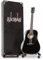 Johnny Cash: Black Acoustic - Miniatur-Gitarren-Replik – Musikgeschenke – handgefertigte Verzierung