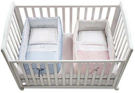 Italbaby Gemmy Réducteur de lit à Pois Bleu Clair/Rose Taille Unique