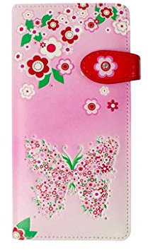 bb klostermann Langbörse/Geldbörse 18x9cm (rosa Schmetterling)