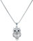 Mode Collier Ras du Cou Mignon Hibou Pendentif Collier Or et Argent Longue Chaîne Collier pour Femmes Filles avec CZ Cristal (Plaqué Argent)