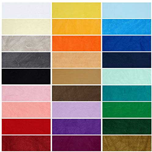Tissu anti-pilule en polaire velours, matériau de qualité. 28 couleurs, poids moyen, grand drapé et poignée. Velours extensible naturel, décoration et artisanat. Vanilla #13, Half Meter
