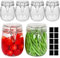 Betrome 25 OZ Glass Jar 6 Pack with Airtight Rubber Gasket Lid Reusable Storage Jar for Jam, Coffee, Tea,Honey, Beans, Spice