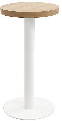 vidaXL Bistrotisch für 2 Personen Bartisch Bartresen Stehtisch Tresentisch Esstisch Tisch Küchentisch Partytisch Hellbraun 40cm MDF