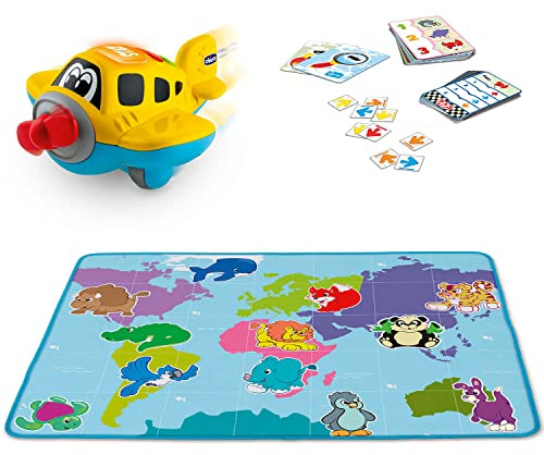 Chicco Spielteppich für Kinder, lehrreich, die Abenteuer von Captain Cody Edu4You, Einführung in Programmierung und Coding, Teppich für Kinderzimmer, weich, Maxi 110 x 80 cm – Spiele für Kinder 2-6