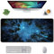 Auhoahsil Großes Mauspad, voller Schreibtisch, XXL, erweitertes Gaming-Mauspad, 88.9x38.1 cm, wasserdichte Schreibtischunterlage mit genähten Kanten, Mousepad für Büro und Zuhause, Nachthimmel-Design