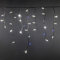 LUCCIKA Wasserfall Eiszapfen Regenzelt 3 x 0,7 cm mit 120 MaxiLED und Blitz für den professionellen Gebrauch im Innenbereich verlängerbar (Eisweiß mit blauem Blitz, 3 Meter mit 120 LEDs)