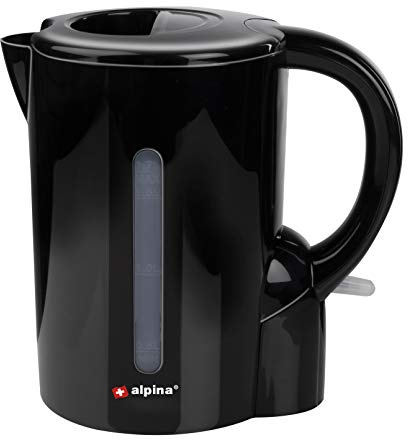 alpina Wasserkocher - 1,7 Liter - 2200 Watt - Schnurloser Wasserkocher - Trockengehschutz - Schwarz 8711252185347
