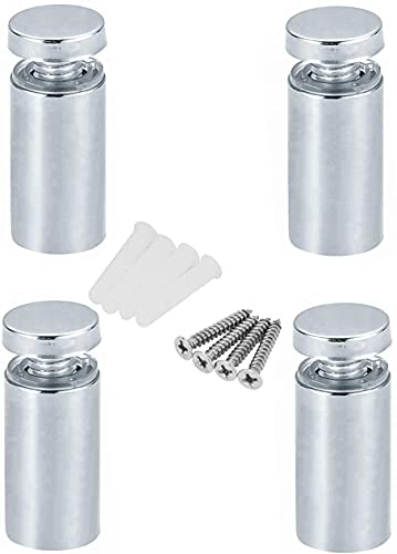 HeyNana 4 Stück 20x12mm Schilder Abstandshalter Schilderhalter Abstandschrauben Abstandshalter Edelstahl Werbung Schraube Glas Standoff Halter für Glas/Spiegel/Nägel