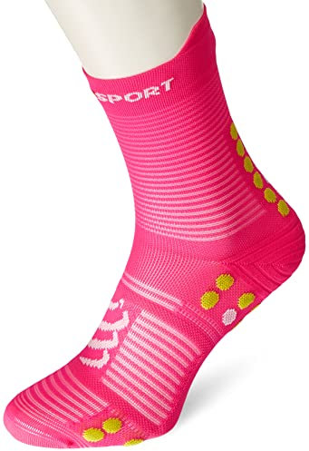 COMPRESSPORT Chaussettes unisexes pour adulte, Rose fluo/Primerose, 42-44