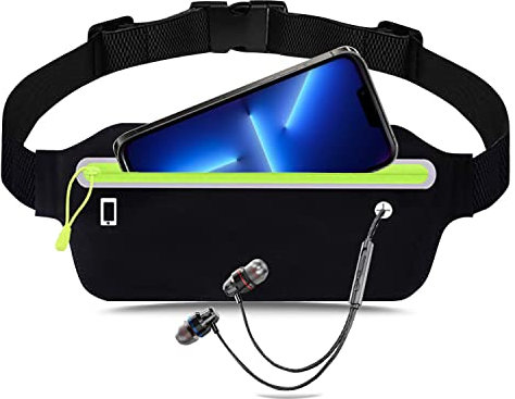 Laufgürtel, Laufgürteltasche mit verstellbaren Trägern, große Tasche, Handyhalter zum Laufen, passend für 6,9-Zoll-Smartphones