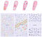 SAVITA Flower Nail Stickers for Nail Art, Daisy Nail Stickers Self-Adhesive 5D Embossed Spring Blossom Leaf Rabbit Floral Nail Decal for Nails DIY Designs Manicure Decorations (3 Sheets)