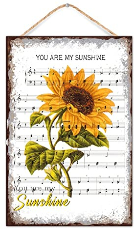 WSDESDEC You are My Sunshine Sonnenblumen-Schilder für Heimdekoration, Bauernhaus, Heimschild für Büro, Kinderzimmer, Dekoration, Schule, Klassenzimmer, 20,3 x 30,5 cm