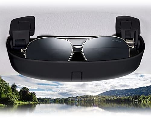 BIBIBO Brillenetui für Golf 7 /Tigua-n 2 / Passa-t B8 Variant/Touran/Atlas, Brillenhalter für Auto, Sonnenbrillen Halterung, Aufbewahrung Sonnenbrillenhalt (Schwarz)