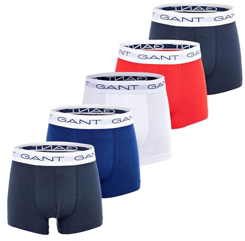 GANT Men's Trunk 5 Pack Boxer Shorts Multicoloured Standard, multi-coloured, One Size