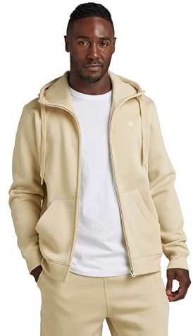 G-STAR RAW Herren Premium Core Hooded Zip Thru Sweatshirt, Beige (postbag D16122-C235-1868), S