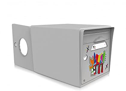 boîte aux Lettres Gris 2 Portes Vache de Coeur [VanLuc]