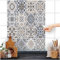 FoLIESEN - Adhesivo para azulejos | lámina autoadhesiva para azulejos de baño y cocina | lámina decorativa para azulejos de pared de cocina y cenefas | Patchwork n.º 14, .:15 x 20 cm / juego de 16