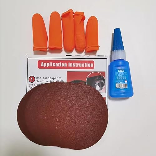 CUSIKAUA Reifenbeschriftung, Kleber, permanenter Reifen-Schriftzug-Set, Autoreifen-Aufkleber, Werkzeug-Set, Reifen mit 20 ml Kleber, mit Schleifpapier Fingerbett