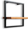 holz4home® Wandregal Small in schwarz gerahmt I 30x30x15cm I Ohne Baumkante, Natur geölt I Inkl. Befestigungen aus Stahl für Schweberegal Industrial Flair