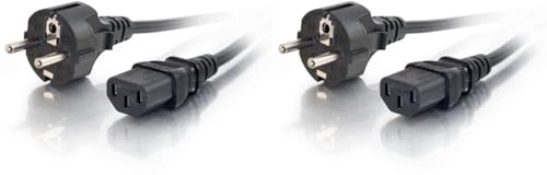 C2G 88543 2M Strom Kabel (IEC320C13 to CEE 7/7) 6 Foot Kettle Lead Strom Cord (Packung mit 2)