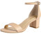 PIZZ ANNU Sandalen Damen mit Absatz Bequem Sandaletten Sommer Elegant Sommerschuhe Brautschuhe Blockabsatz Hohe Schuhe Nude PU EU 39