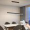 Mikeru LED Pendelleuchten esszimmer, 36W Lineare Hängelampe Dimmbar mit Fernbedienung, 10%-100% pendelleuchte schwarz Einstellung der Farbtemperatur, Höhenverstellbar für Küche Esszimmer, Lang 100cm