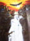 Schwarzlicht Poster | Flying High II | 64x90cm | ungerahmt | Kunstdruck | Fantasy | Wandbild | Wandposter | Adler | Wasserfall