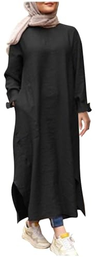 OUMSHBI Islamischer Naher Osten Dubai Türkei Muslim Arab Pearl Maxi Robe Women Abaya Kaftan Long Dress Gebetskleid Mit Hijabs Muslimische Kleidung Frauen Modern Gebetskleidung für Frauen Rosa