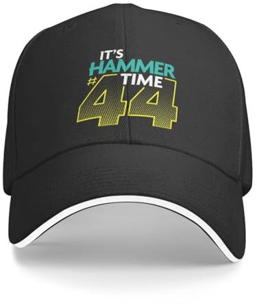 LXCUDXZ Baseball Kappe Fashion It's Hammer Time Hamiltons 44 Baseballkappe für Männer und Frauen, verstellbare Papa-Mütze, Sonnenschutz Geschenk