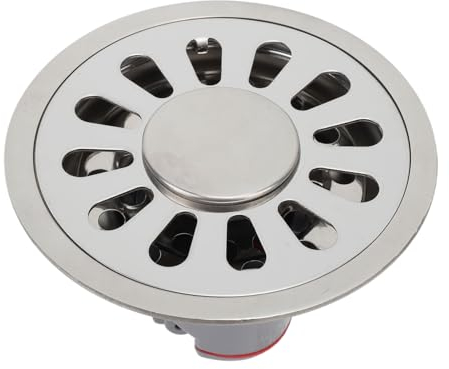 Fdit Drain de Sol Rond en Acier Inoxydable 304, Anti-Odeur, pour Salle de Bain, Machine à Laver