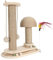 Arbre à Chat Interactif, Grattoir Haut à 2 Couches pour Chats et Chatons avec Base Stable, Structure Compacte et Meubles de Protection pour Plateau (Plateau tournant Ovale en