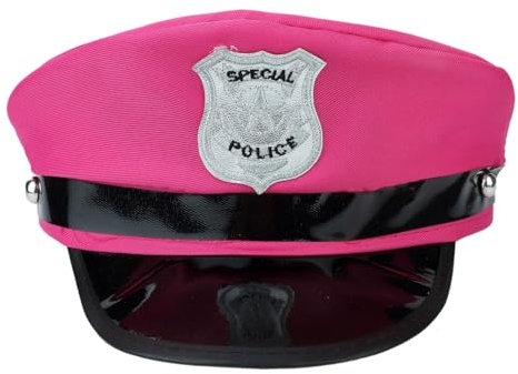 iiniim Erwachsene Polizei Cop Accessoires Polizei Mütze Polizistenbrille Set Polizeihut Cop Cap Sonnenbrille Karneval Mottoparty Junggesellenabschied Rosa Hut One Size
